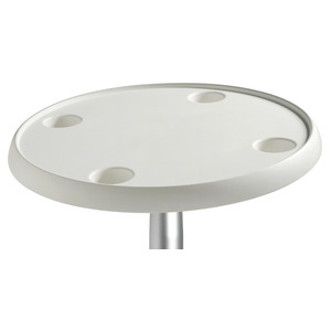 Composite material round white table 610 mm